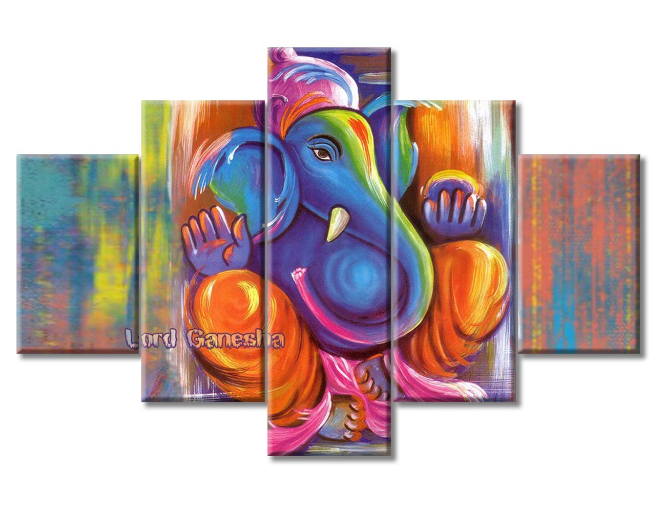 Amazon.com: Ganesha Wall Painting Shiva Canvas Wall Decor 5 Piece